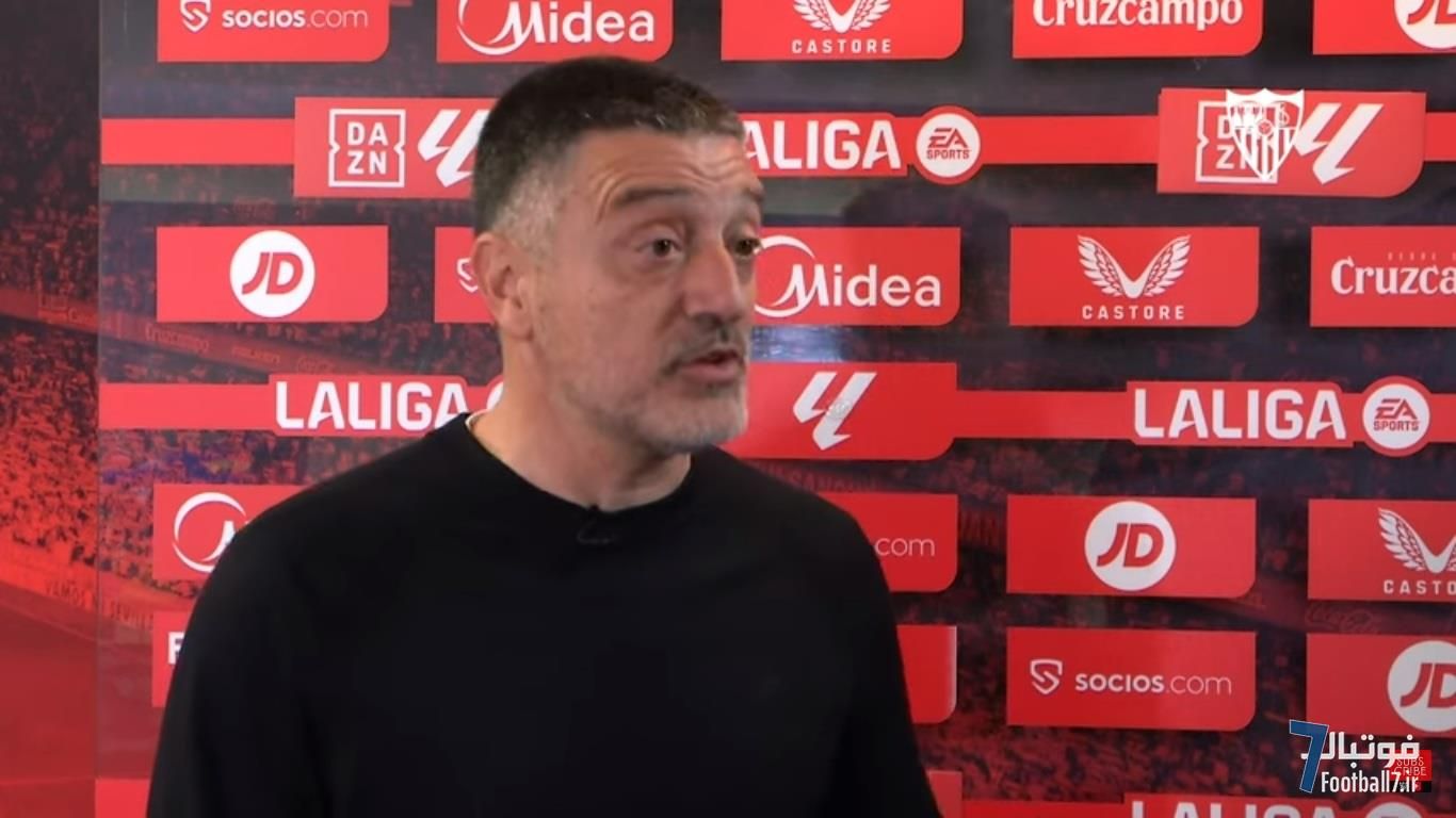 سرمربی سویا پس از شکست مقابل بارسلونا: پنالتی آشکار ما قبل از گل رافینیا نادیده گرفته شد!