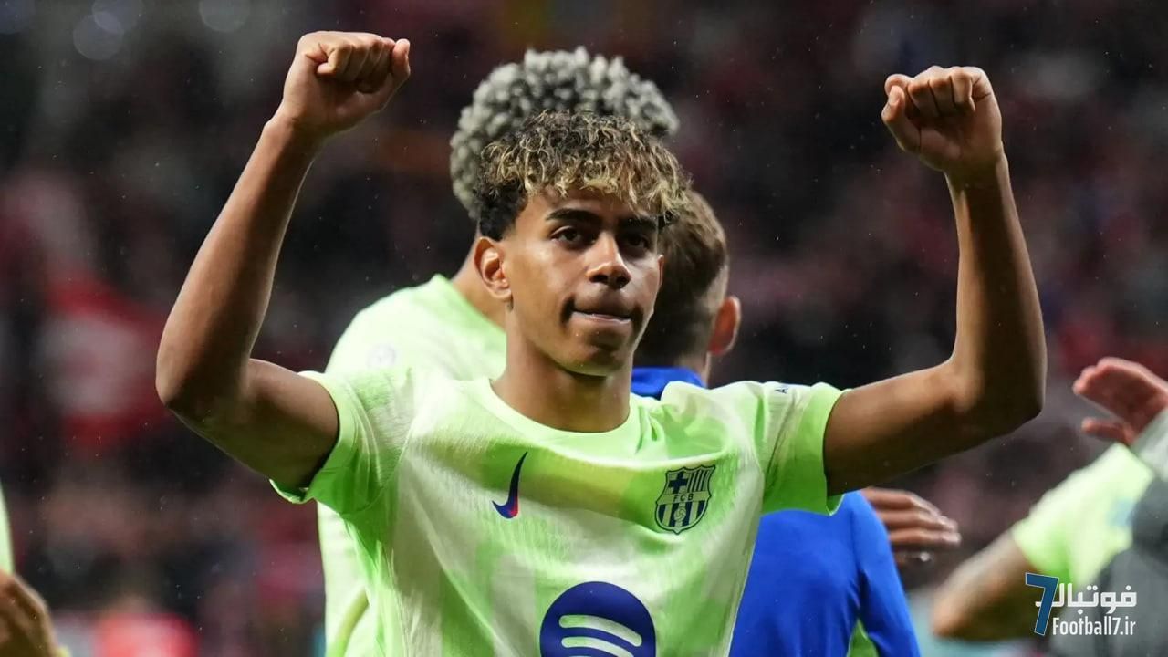 برابری یامال 17 ساله با آمار فرناندز و نزدیک شدن به آمار صلاح!