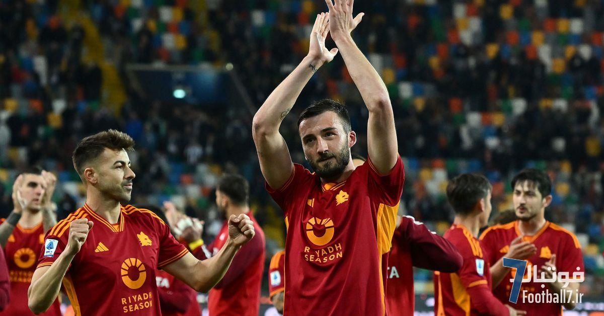 قدرشناسی سردار آزمون و سایر بازیکنان رم از هواداران اودینزه