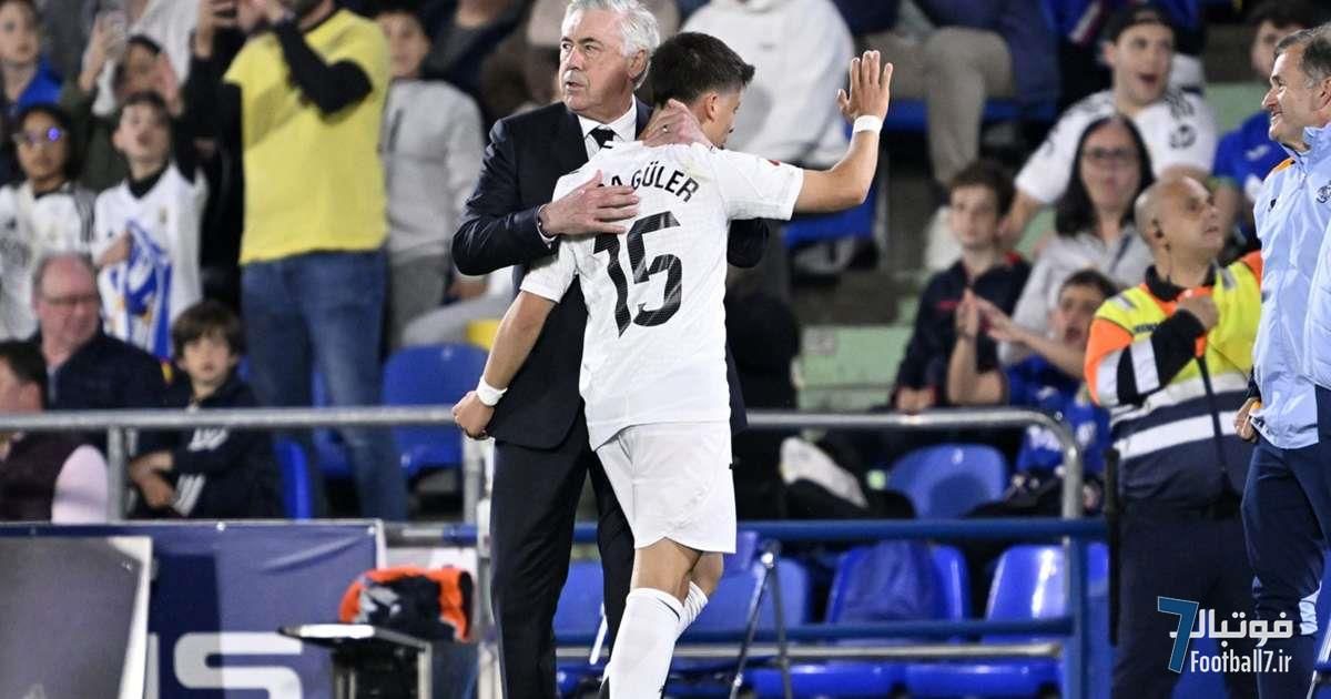 آنچلوتی از پیشرفت آردا گولر تمجید کرد؛ امیدهای قهرمانی رئال همچنان زنده است