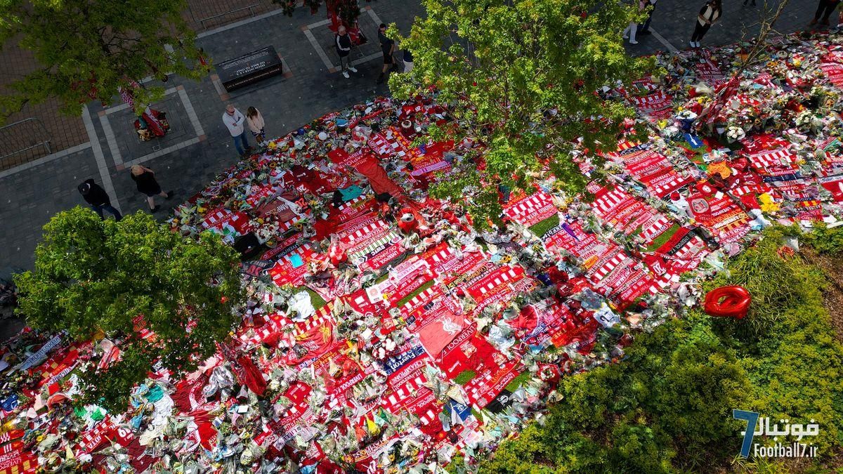 ادای احترام تأثربرانگیز منچستر یونایتد به دیوگو ژوتا در آنفیلد؛ حضور روبن آموریم، برونو فرناندز و دیوگو دالو