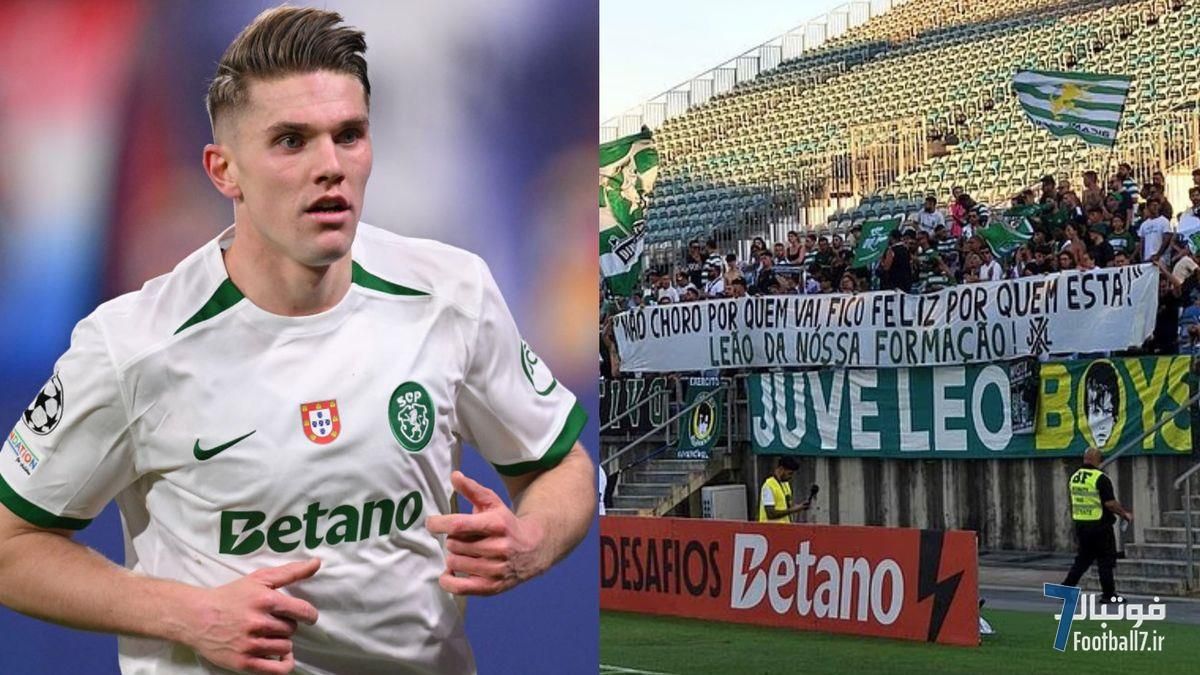 بنرهای اعتراضی علیه ویکتور گیوکرس؛ هواداران اسپورتینگ: «هیچ‌کس بالاتر از باشگاه نیست!»