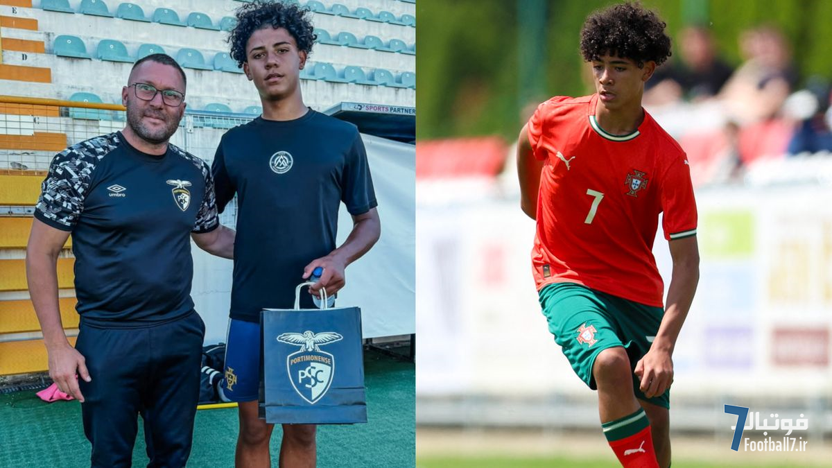 آینده فوتبال در دستان جونیور؛ پسر کریستیانو رونالدو در پرتغال تمرین می‌کند