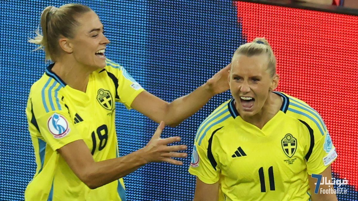 یورو ۲۰۲۵ زنان: کابوس انگلستان مقابل سوئد؛ باخت ۲-۰ در نیمه اول و نگرانی هواداران