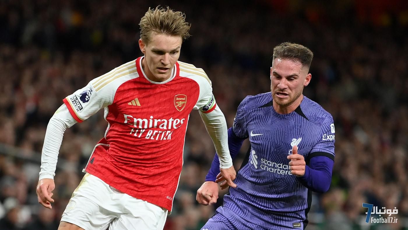 بازگشت بزرگ: اودگارد روی نیمکت آرسنال، مک‌آلیستر در ترکیب اصلی لیورپول برای نبرد آنفیلد