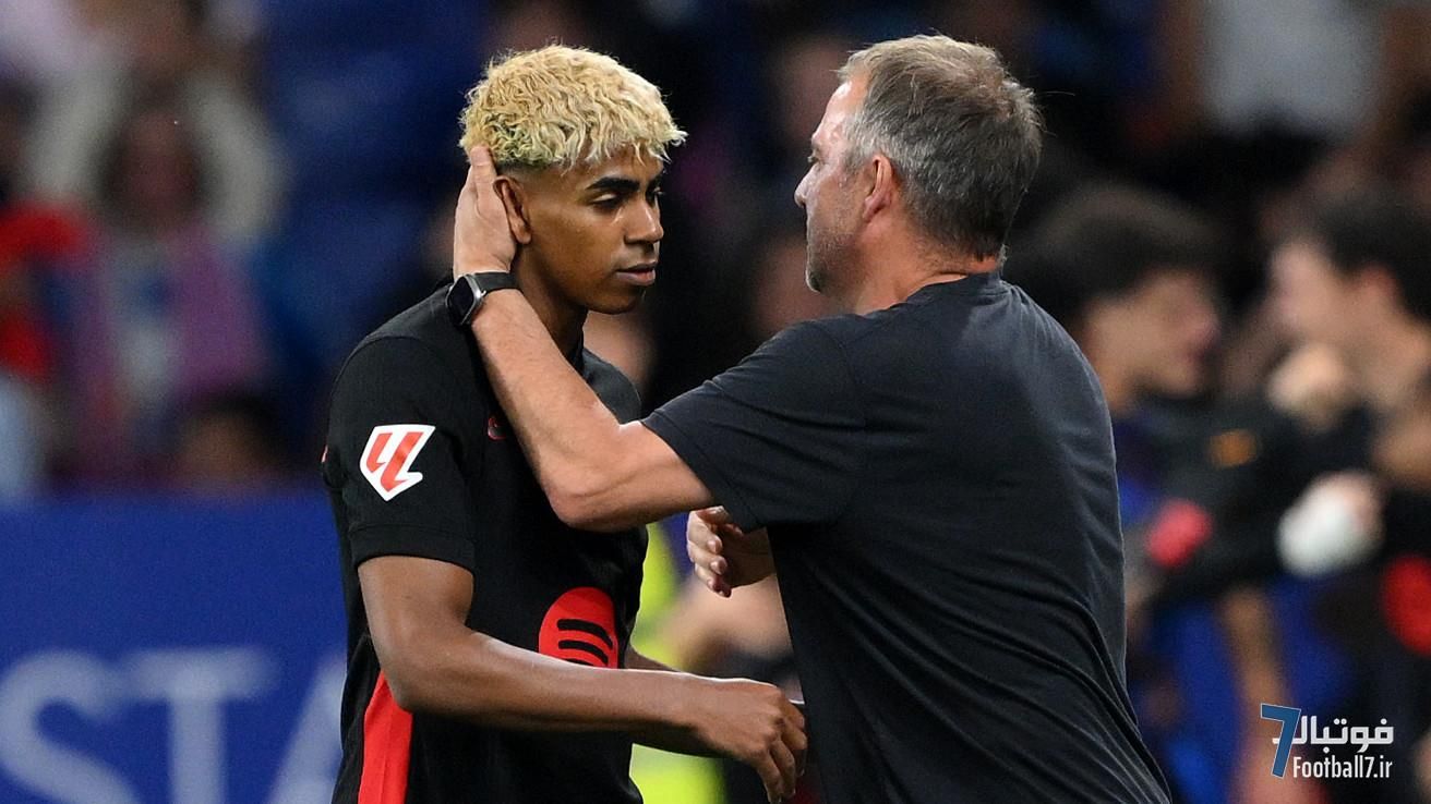 پاسخ کوبنده لامین یامال به هانسی فلیک و تکذیب حواشی «ساختگی» در بارسلونا