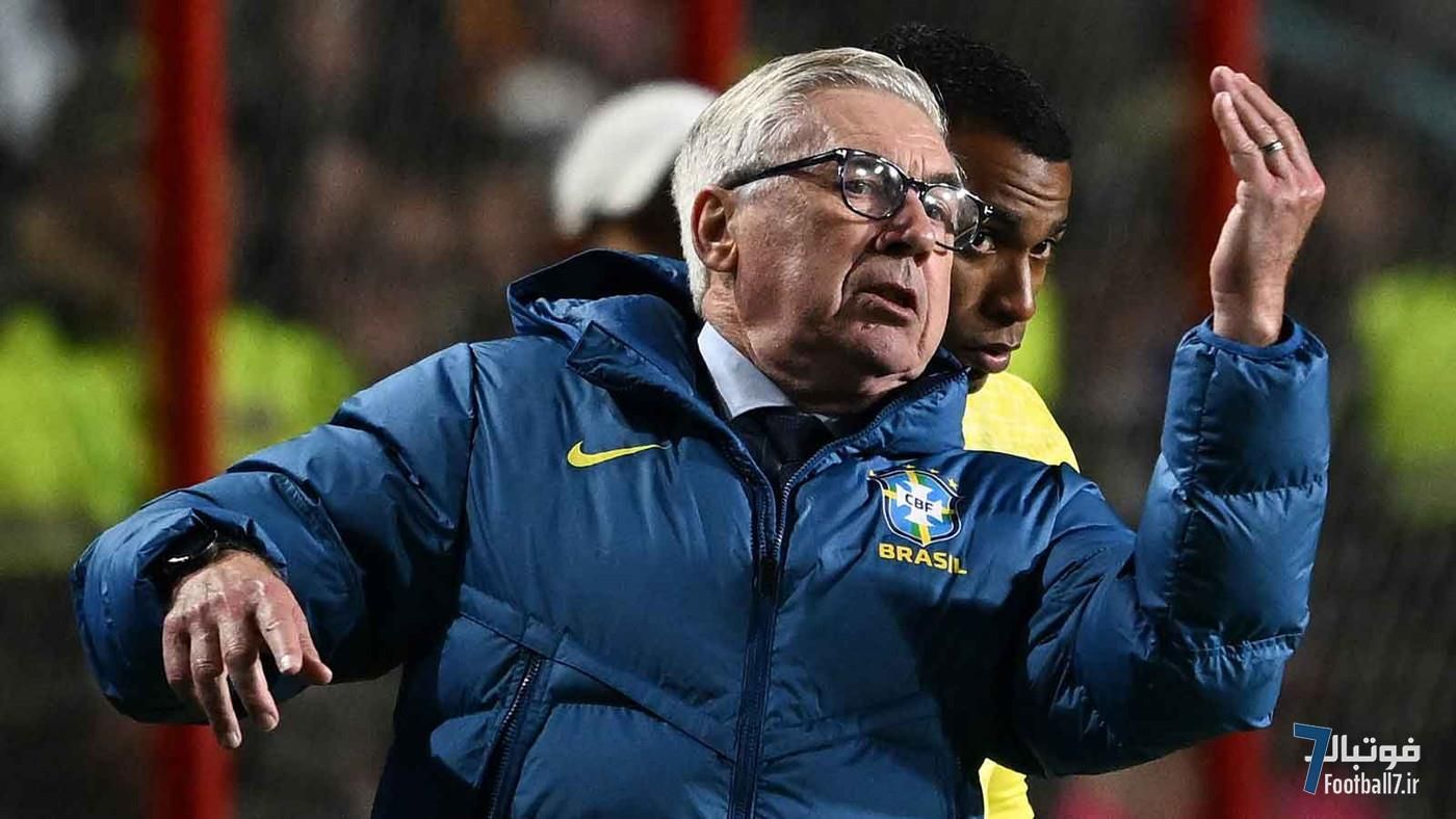 کارلو آنچلوتی و آینده مبهم برزیل: آیا سرمربی ایتالیایی پس از جام جهانی ۲۰۲۶ در سلسائو می‌ماند؟