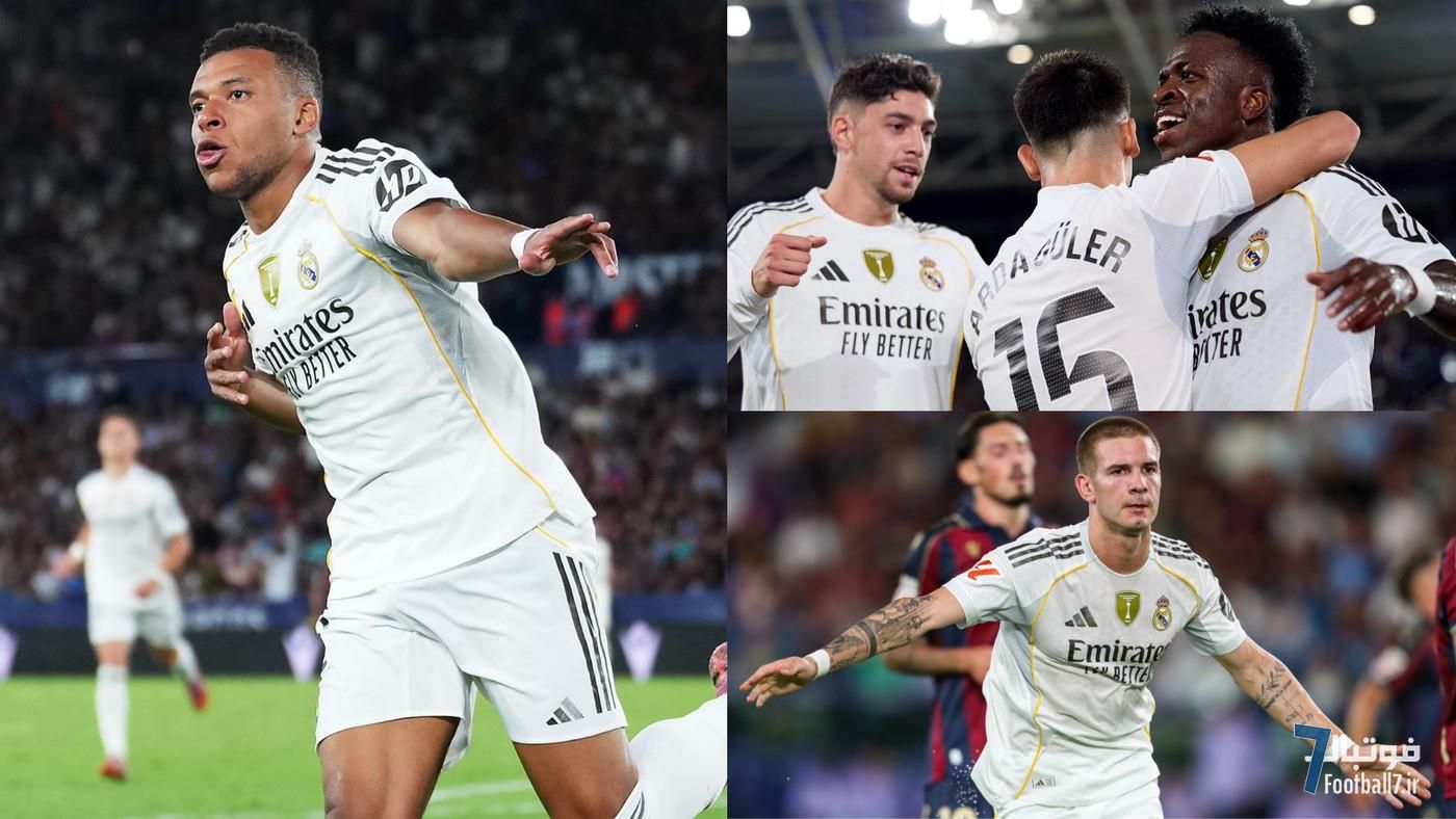 درخشش امباپه و هنرنمایی وینیسیوس؛ رده‌بندی بازیکنان رئال مادرید مقابل لوانته در لالیگا