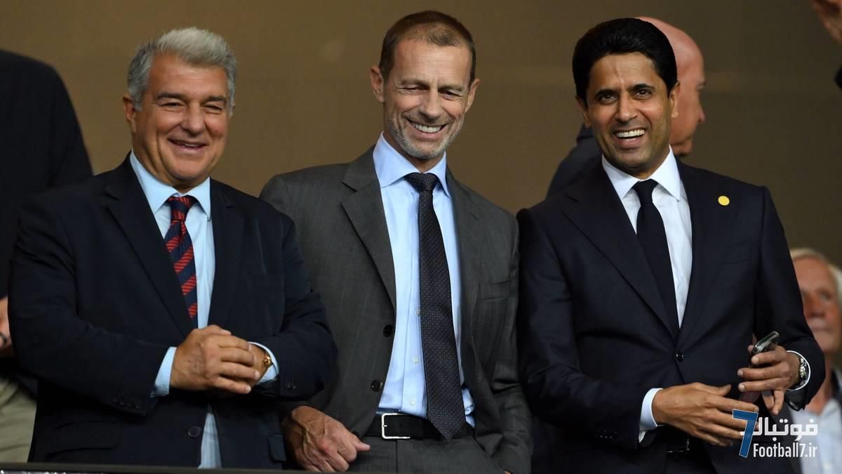 تلاش بارسلونا برای آشتی با یوفا و ناصر الخلیفی پس از کنار گذاشتن سوپرلیگ