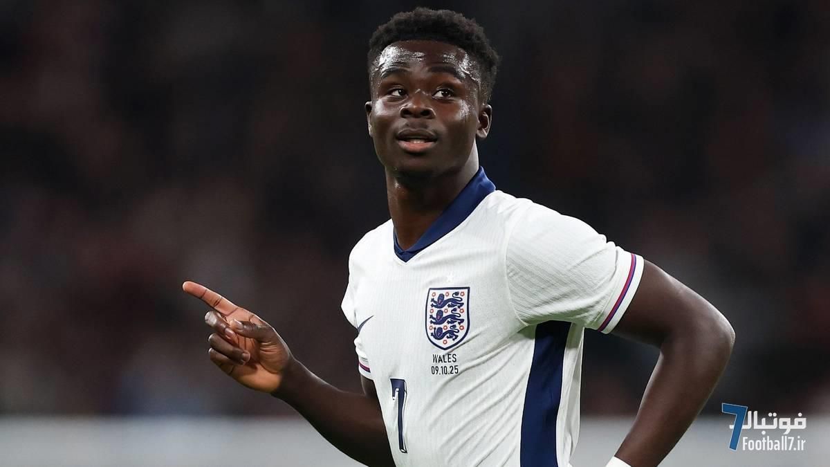 بازگشت باشکوه بوکایو ساکا؛ رکورد تاریخی ستاره آرسنال در تیم ملی انگلیس