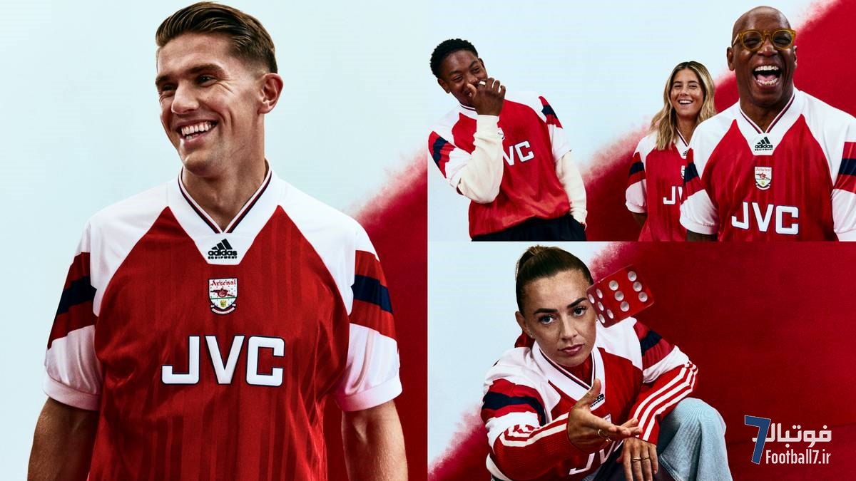 رونمایی آرسنال از کلکسیون نوستالژیک دهه ۹۰: بازگشت پیراهن خاطره‌انگیز هایبری با حضور گیوکرش و یان رایت