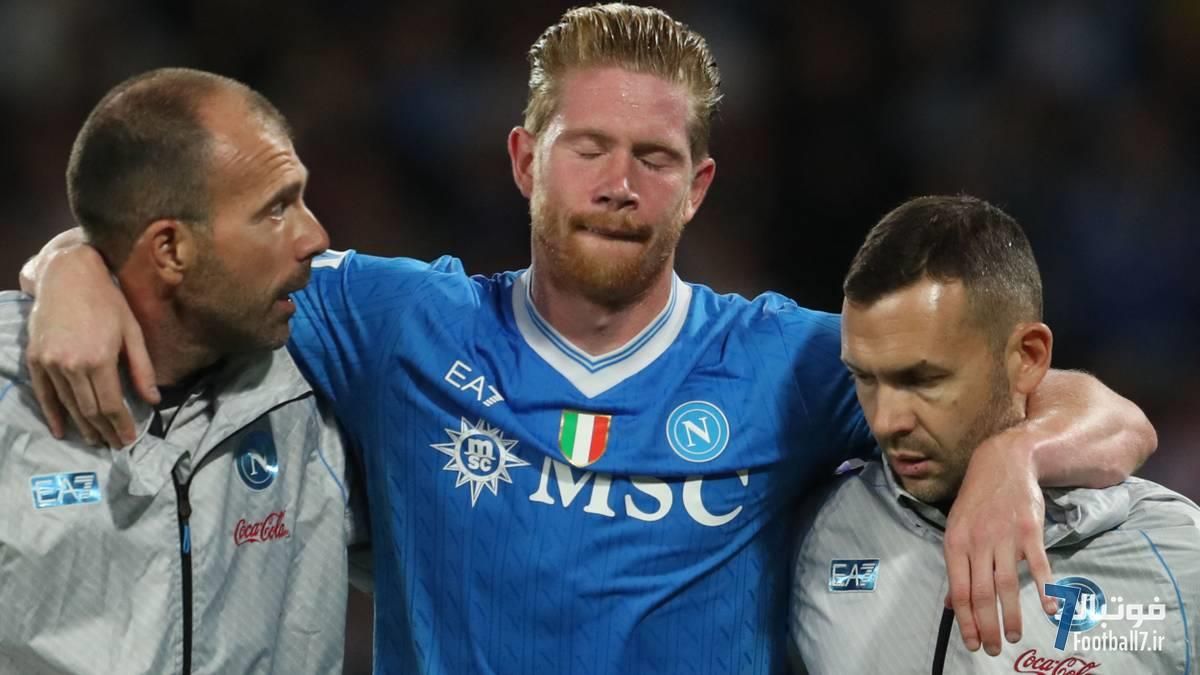 شوک بزرگ به ناپولی؛ مصدومیت شدید کوین دی‌بروینه، بحران کونته را عمیق‌تر کرد