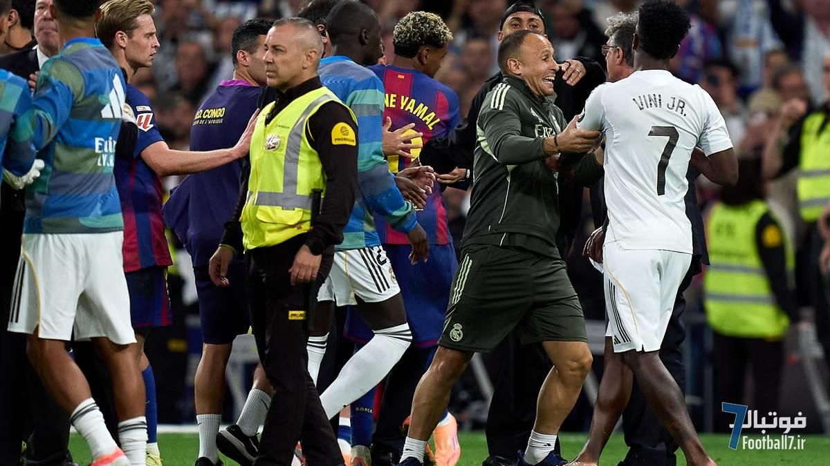 محرومیت جنجالی آندری لونین؛ کارت قرمز دروازه‌بان رئال مادرید پس از درگیری‌های ال‌کلاسیکو