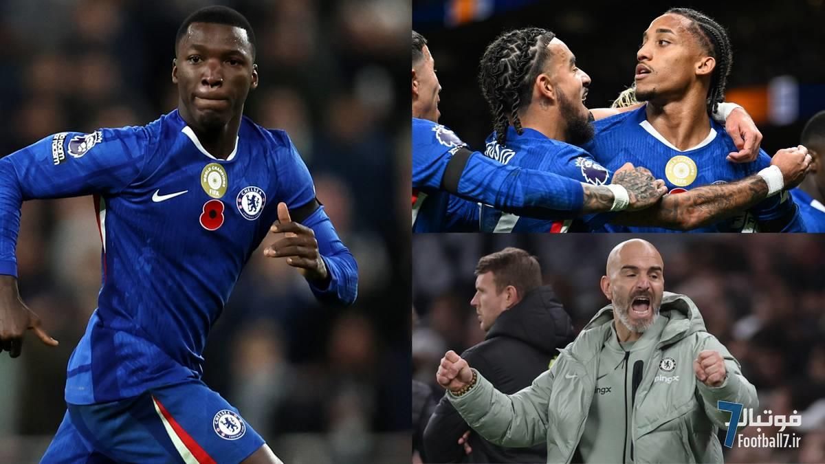 درخشش مویسس کایسدو و پایان خشکسالی گل ژوائو پدرو؛ چلسی تاتنهام را در هم کوبید!