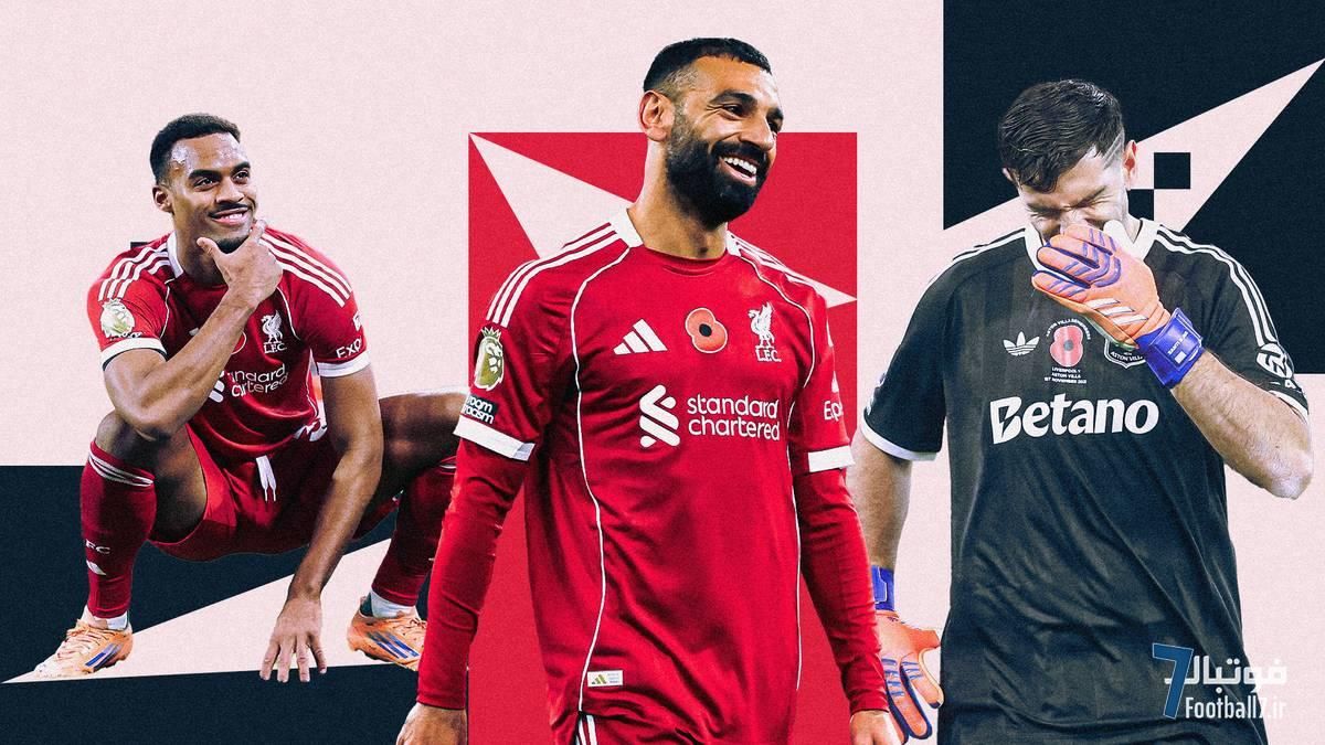 نمره‌های بازیکنان لیورپول مقابل استون ویلا: صلاح و گراونبرخ، ستاره‌های پایان کابوس سرخ‌ها