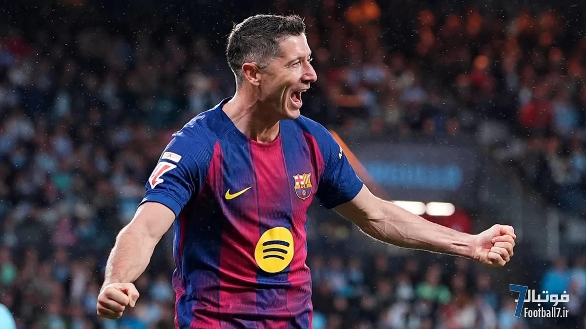 هت‌تریک لواندوفسکی: بارسلونا نفس رئال مادرید را گرفت و به صدر نزدیک شد