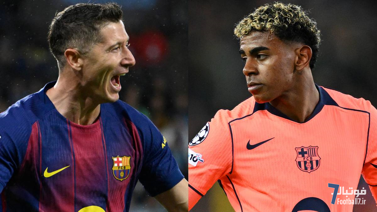 درخواست قاطع لامین یامال از بارسلونا: لواندوفسکی باید بماند!