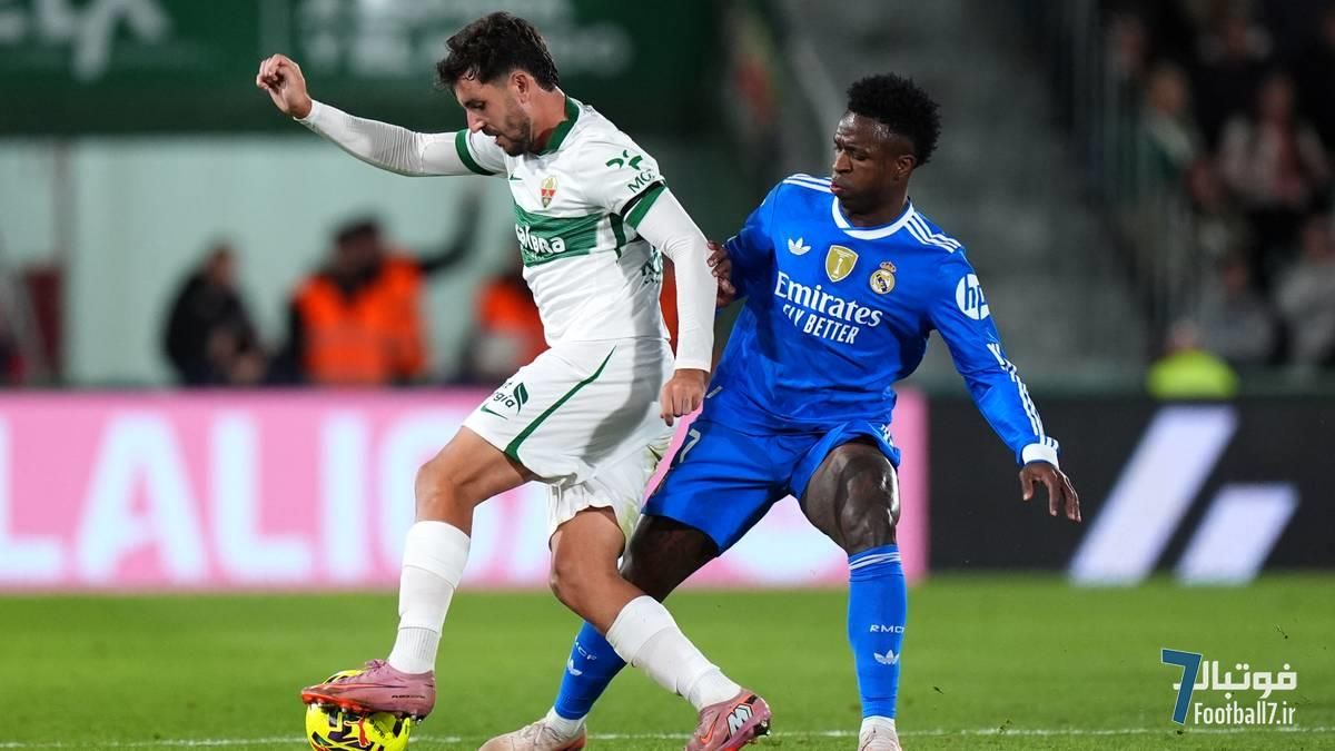 جنجال بزرگ در لالیگا؛ سرمربی الچه: تساوی رئال مادرید با خطای وینیسیوس جونیور رقم خورد