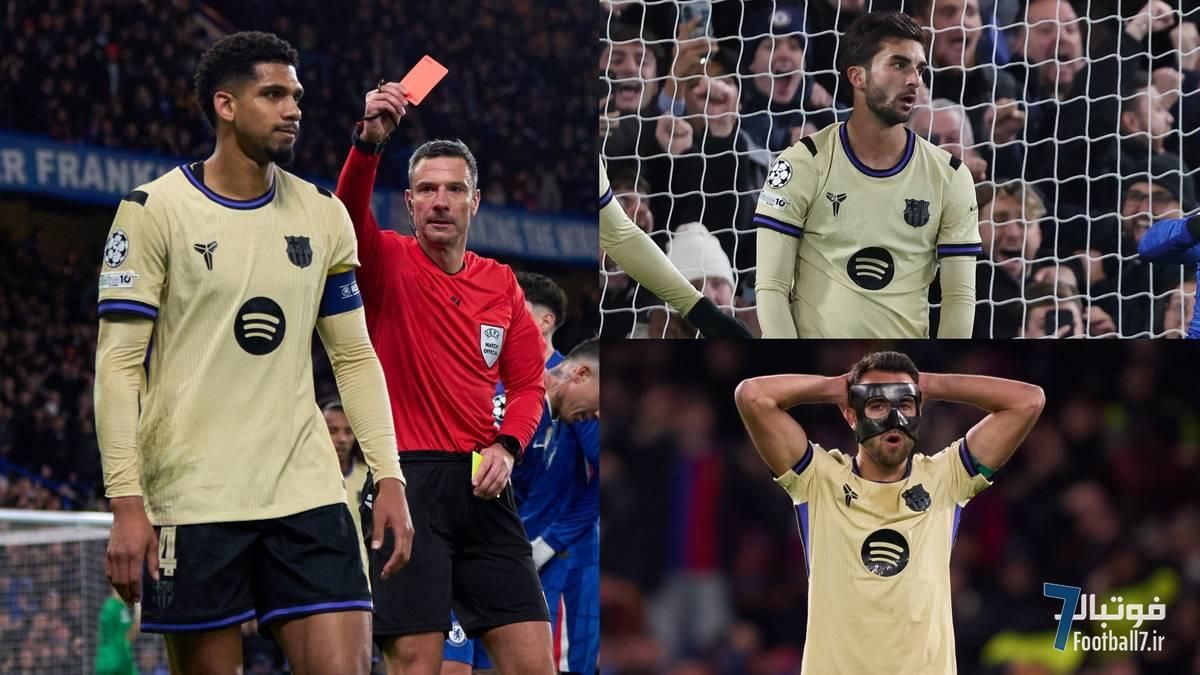 نمرات فاجعه‌بار بارسلونا مقابل چلسی؛ اخراج آرائوخو و شب تلخ هانسی فلیک