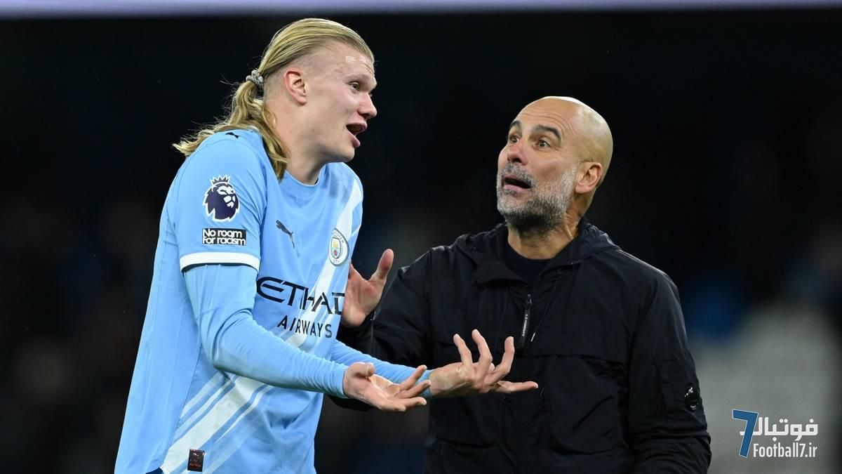 گواردیولا فاش کرد: دلیل گفت‌وگوی جنجالی با ارلینگ هالند پس از برد منچستر سیتی