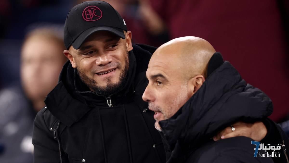 واکنش وینسنت کمپانی به جانشینی پپ گواردیولا در منچسترسیتی