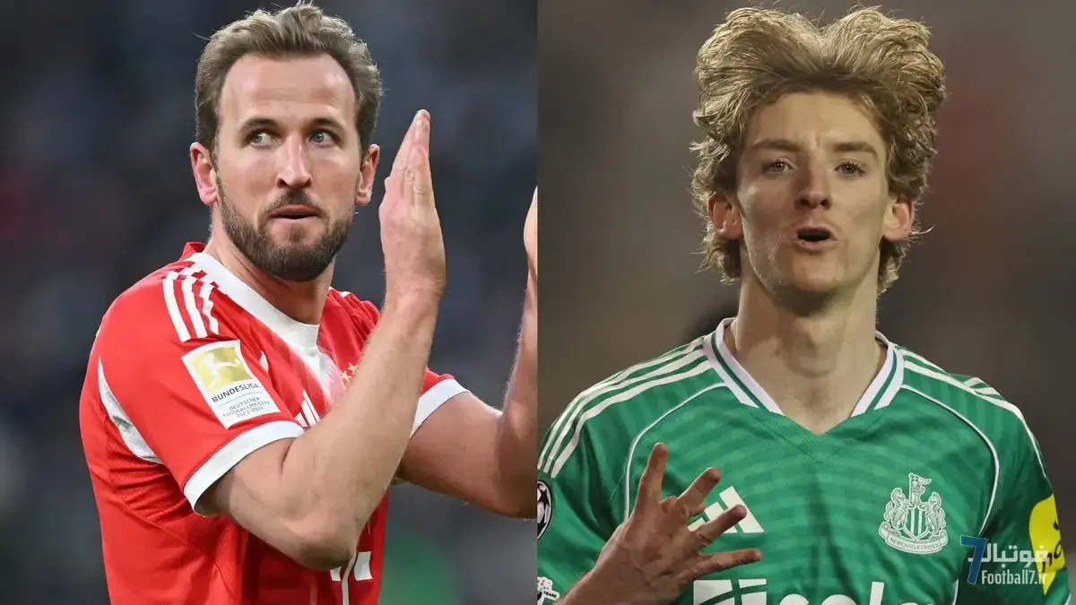 پوکر تاریخی آنتونی گوردون در لیگ قهرمانان؛ ستاره نیوکاسل در کنار هری کین و بالاتر از آلن شیرر