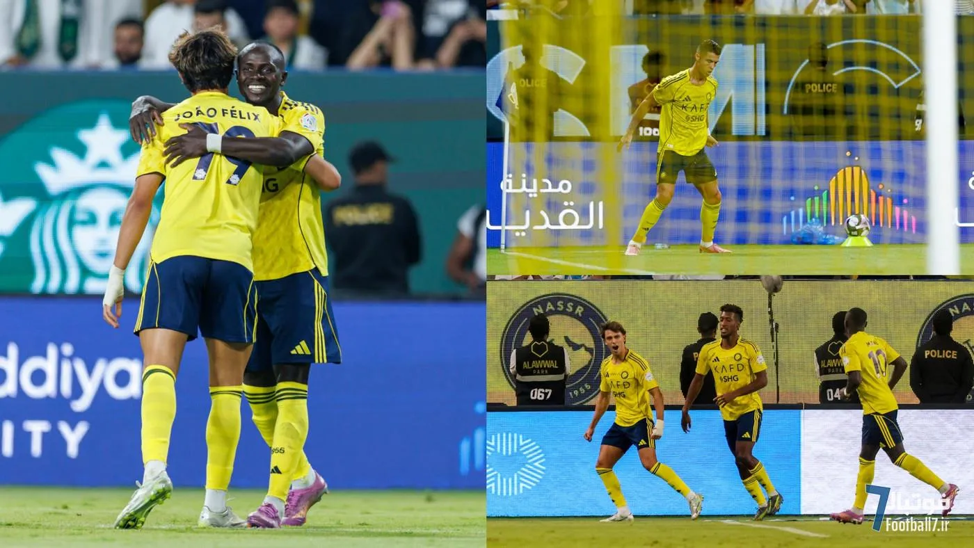 دبل رونالدو و فلیکس: النصر با پنج گل الریاض را در هم کوبید و به صدرنشینی ادامه داد